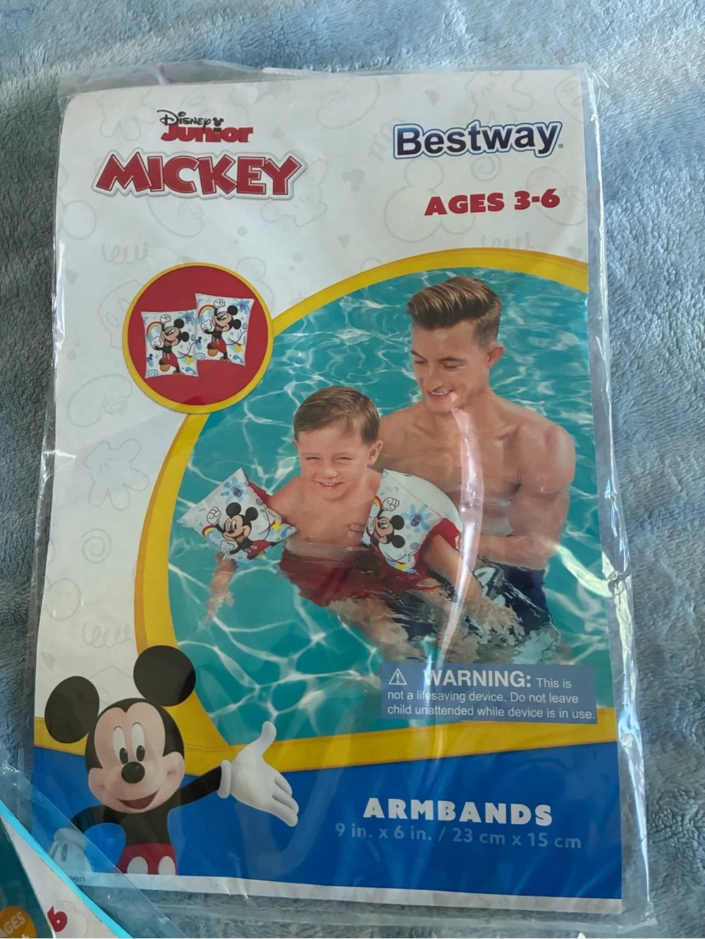 Mickey Mouse Kids Swim Tube & Arm Bands - set of four piece child goggles